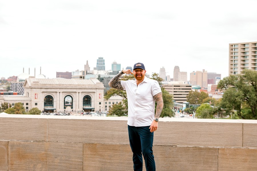 Big Mike Sells KC with Kansas City skyline and Union Station